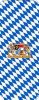 Bayern Lwen Bannerfahne / Flagge 300 x 120 (Hochformat)