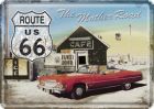 Route 66-The Mother Road Blechpostkarte 10 x 14 cm