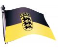 Fahnen Aufkleber Baden W�rttemberg wehende Fahne 10x15cm