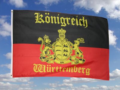Knigreich Wrttemberg Set Fahne 90x150 cm + Pin
