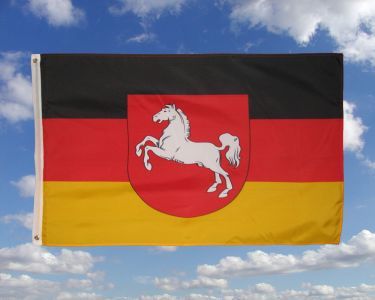 Niedersachsen Fahne Flagge Hissflagge mit Ösen ca 150x90 cm 