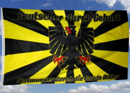 Flagge Fahne Dortmunder durch die Gnade Gottes Hissflagge 90 x 150 cm 