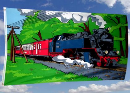 Eisenbahn Fahne 90 x 150 cm Motiv 2