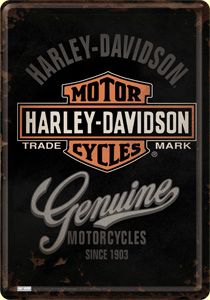 Harley-Davidson Genuine Blechpostkarte 10 x 14 cm
