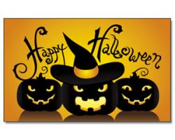 Halloween Kürbisse Fahne / Flagge 90x150 cm Nr. 8