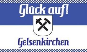 Glück auf! Gelsenkirchen Fahne Flagge 150x90 Flag Fussball #513 
