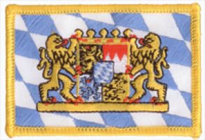 Bayern Flaggen Aufnäher / Patch (8x5,5 cm)