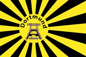 Dortmund Fahne / Flagge 90x150 cm Förderturm