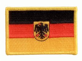 Deutschland mit Adler Flaggen Aufnäher / Patch (8x5,5 cm)