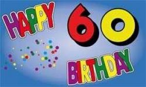 Fahne / Flagge 60. Geburtstag 90 x 150 cm Happy Birthday