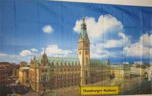 Hamburg Rathaus Fahne / Flagge 90x150 cm