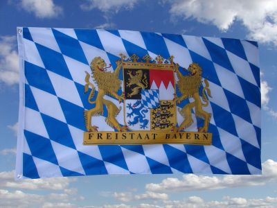 Fahne des Freistaat Bayern - Motiv 2-Fahne Fahne des Freistaat Bayern -  Motiv 2-Flagge im Fahnenshop bestellen
