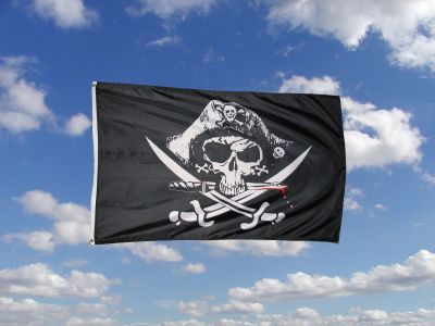 Piratenflagge mit Säbel  90cm x 150cm blutiger Säbel