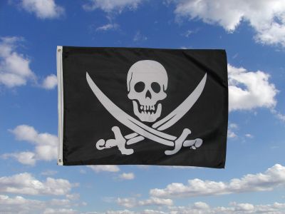 Fahne Flagge Pirat mit Säbel 60 x 90 cm 