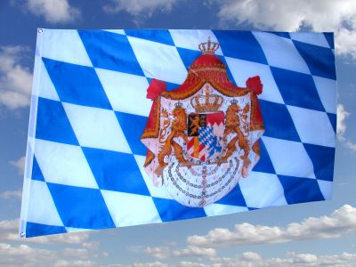 Flagge Bayern Wappen 90 x 150 cm