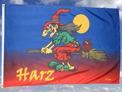 Harz Hexe Fahne /Flagge 90x150 cm