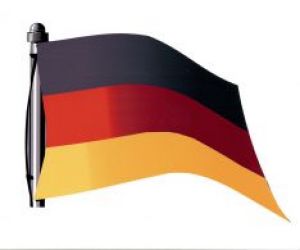 Fahnen Aufkleber Deutschland wehende Fahne 10x15cm - Fahnen und