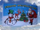 Weihnachts Fahne/Flagge 90x150cm mit Rentier Motiv 2