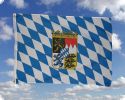 Bayern mit Wappen Fahne 90x150 cm + Pin