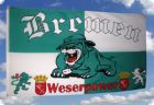 Bremen Weserpower Fahne 90x150 cm