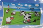 Kühe und Schafe an der Küste Fahne / Flagge 90x150cm