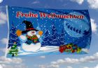 Frohe Weihnachten Fahne / Flagge 90x150 Schneemann