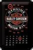 Harley Davidson Blechschild Kalender Motor Oil 20x30 cm