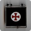 Templer Kreuzritter Wappen Pin 20mm (mit Geschenkbox 40x40x18 mm