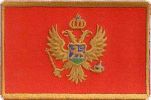 Montenegro Flaggen Aufnäher / Patch (8x5,5 cm)
