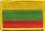 Litauen Flaggen Aufnäher / Patch (8x5,5 cm)