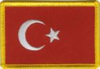 Türkei Flaggen Aufnäher / Patch (8x5,5 cm)