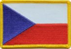 Tschechien Flaggen Aufnäher / Patch (8x5,5 cm)