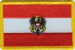 Österreich Wappen Flaggen Aufnäher / Patch (8x5,5 cm)