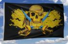Piratenflagge mit Säbel 90cm x 150cm Motiv 3