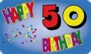 Fahne / Flagge 50. Geburtstag 90 x 150 cm Happy Birthday ist auch in unserem Flaggen shop erhltlich!