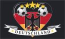 Deutschland Fahne mit Herz 90x150 cm