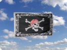Pirat with Triming Fahne 90  x 150 cm