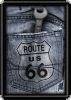 Route 66-Jeans Blechpostkarte 10 x 14 cm