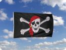 Pirat mit Kopftuch Fahne / Flagge 150 x 250 cm