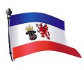 Fahnen Aufkleber Mecklenburg Vorpommern wehende Fahne 10x15cm
